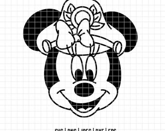 5221 - ミニーのスチュワーデスシルエット線画 SVG、EPS、PNG、DXF、Jpeg。ディズニークルーズ、ミニーの旅 dtf