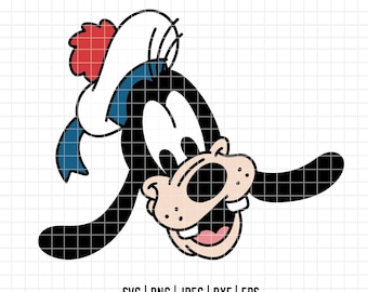 5222 - グーフィーのスチュワードシルエット（DTF、フルカラー、SVG、EPS、PNG、DXF、JPEG）。ディズニークルーズ、グーフィーの旅行（DTF）
