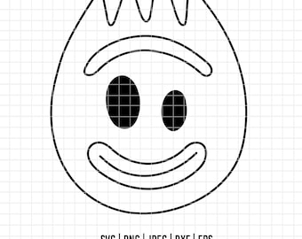 4923 - Silhueta do Forky em estilo SVG, EPS, PNG, DXF e JPEG. Arquivo DTF do Toy Story da Disney.