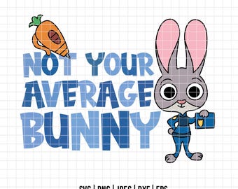 5615 - Judy Hopps não é uma coelhinha comum dtf colorido Svg, Eps, Png, Dxf, Jpeg. Disneyy zootopia dtf