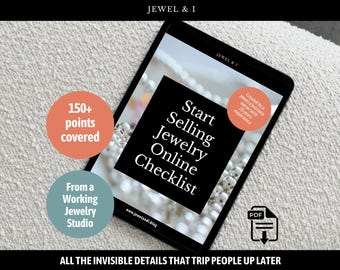 Lista de verificación para empezar a vender joyas online / Guía paso a paso para principiantes (PDF)