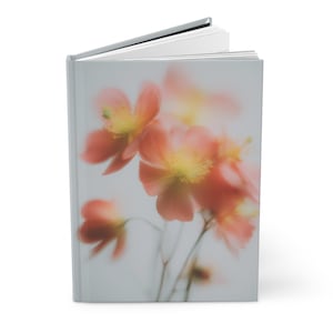 Soft Floral Writing Journal, Matte Hardcover Diary, Gift for Her, Lined Notebook