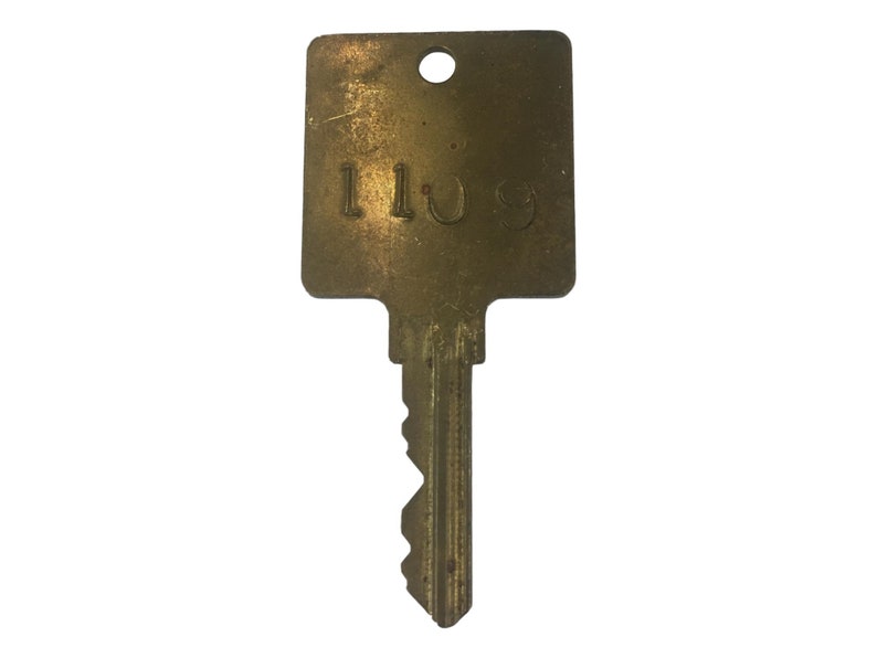 Hotel Room Key Vintage 1109 Brass Key