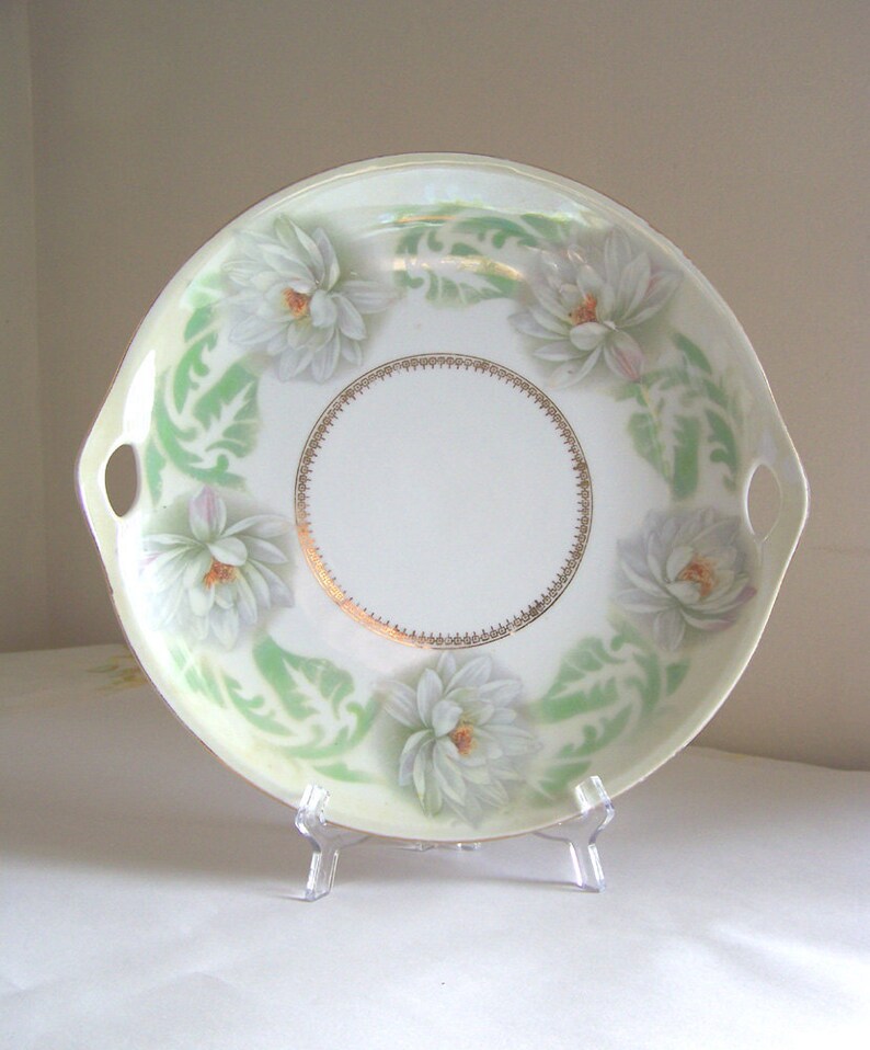 Antique German Serving Plate Cake Plate With Chrysanthemum Etsy