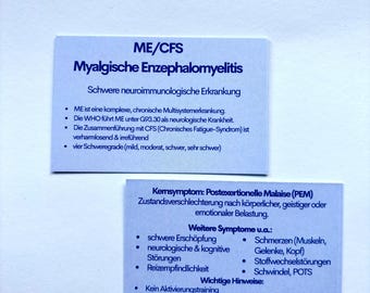 Information Business Cards ME/CFS