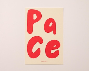 "Pace" postcard - postcard with a saying about chronic illnesses – 10 x 15 cm card – humorous & understanding – 300 g paper