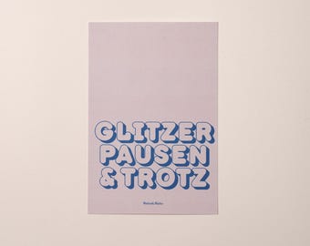 "Glitter" postcard - Postcard with a saying about chronic illnesses – 10 x 15 cm card – humorous & understanding – 300 g paper
