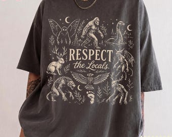 Retro Respect The Locals Shirt National Park Wildlife Comfort Colors Shirt, Granola Girl Tee, Animal Lovers Gift