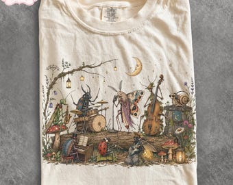 Insect Band Graphic Comfort Colors Shirt, Vintage Bug Lover Shirt, Entomology Graphic Tee Gift