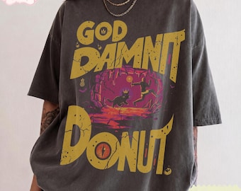 Dungeon Crawler Carl Comfort Colors Shirt, Goddamnit Donut Shirt,  Princess Donut Mongo Sci-Fi Book Lover Tee