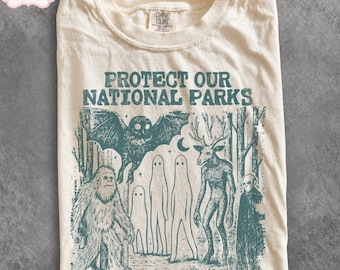 Zion Protect Our National Parks Shirt, Vintage Cryptid Shirt, Comfort Colors Nature Tee