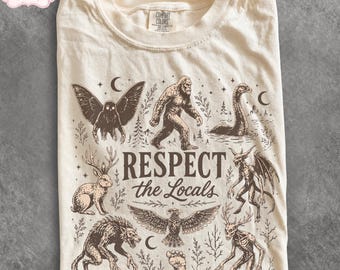 Respect The Locals Comfort Colors Shirt National Park Wildlife Shirt, Granola Girl Tee, Animal Lovers Gift