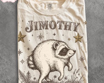 Retro Jimothy Raccoon Shirt, Viral Seattle Raccoon Tee, Trending Comfort Colors Shirt