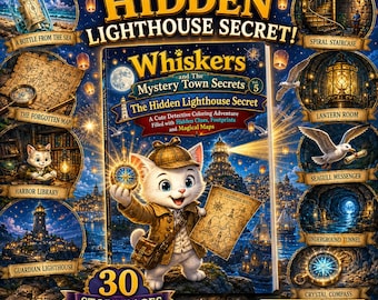 Whiskers und das Geheimnis des Leuchtturms Band 5: Ein süßes Detektiv-Malbuch für Kinder – ein mysteriöses Abenteuer mit 30 Geschichtenseiten (PDF)