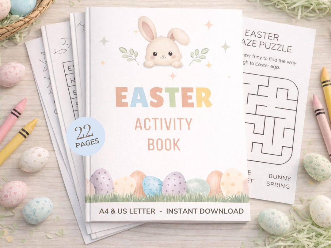 Easter Activity Book for Kids Printable | 16 Activities & Coloring ...