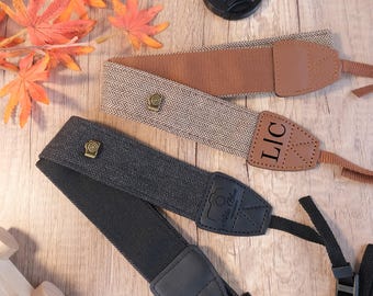 Personalized Camera Strap, Custom Engraved Vintage Herringbone Camera Strap, Adjustable Camera Strap for Photographer, Gift for Camera Lover