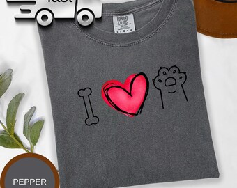I Heart Cats Comfort Colors Tee, Vintage Cat Mama Shirt, Retro Pet Lover Apparel