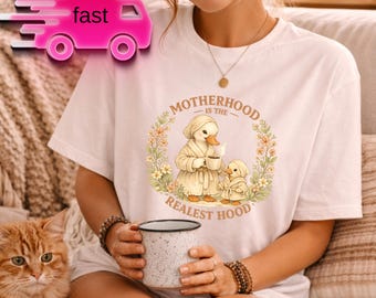 Motherhood Is The Realest Hood Mama Shirt, Silly Goose Comfort Colors Tee