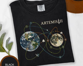 Comfort Colors Artemis II Moon Mission T-Shirt, NASA Space Exploration Tee