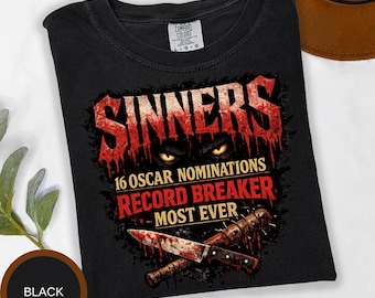 Sinners 16 Oscar Nominations Record Breaker Most Ever Shirt, The Oscar Goes To Sinner Tshirt