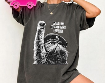 Viva La Revolucion Carl Cat Shirt, Comfort Colors Garment-Dyed Tee