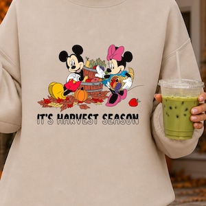 Disney Fall Shirt, Mickey Minnie Harvest Season Tee, Retro Thanksgiving Shirt
