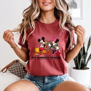 Disney Fall Shirt, Mickey Minnie Harvest Season Tee, Retro Thanksgiving Shirt
