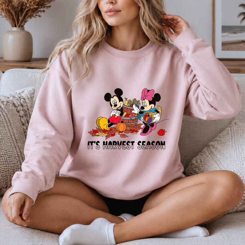 Disney Fall Shirt, Mickey Minnie Harvest Season Tee, Retro Thanksgiving Shirt