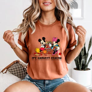 Disney Fall Shirt, Mickey Minnie Harvest Season Tee, Retro Thanksgiving Shirt
