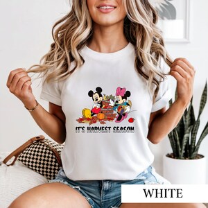 Disney Fall Shirt, Mickey Minnie Harvest Season Tee, Retro Thanksgiving Shirt