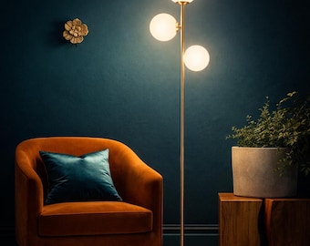 Space Age Glass Orb Floor Lamp - Etsy