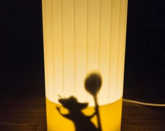Mouse Chef Shadow Lamp | Kitchen Night Light, Amber Glow (USB Plug)
