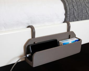 Bedside Caddy Organizer | Hanging Floating Nightstand | Dorm Room Essential Storage Gift