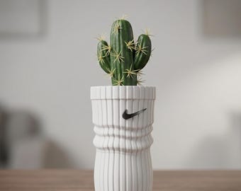 Athletic Sock Vase | Ribbed Streetwear Planter Pot, Modern Sneakerhead Decor