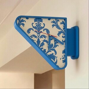 Orologio angolare a doppia faccia / Orologio da parete con piastrelle di Delft / Regalo unico per l'inaugurazione della casa