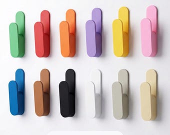 Adhesive Wall Hooks No Drill | Minimalist Pill Hook Set | Coat Towel Hanger
