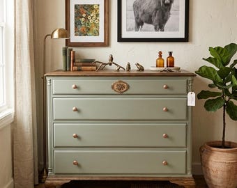 Saliegroene Vintage Kling-dressoir