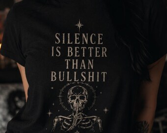Goth Meditation Shirt, Peaceful Mind Tee, Dark Spiritual Clothing, Alternative Gothic Fashion, Lonely Tee