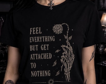 Gothic Skeleton Rose Shirt, Dark Floral Graphic Tee, Moody Goth T-Shirt, Alternative Grunge Tee, Skeleton Hand Shirt, Rebellious Tee