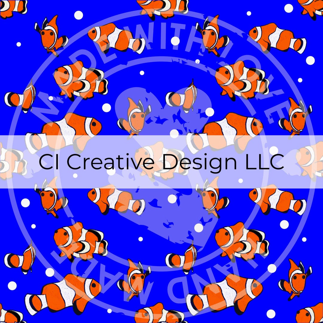 Clown Fish Seamless Pattern - Etsy