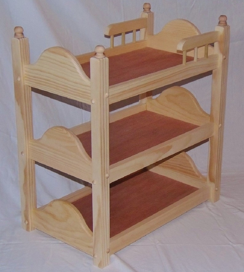 Triple Doll Bunk Bed Unfinished Fits American Girl Doll and 18 Etsy