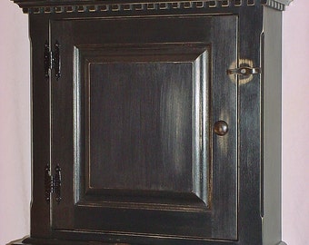 Primitive spice cupboard handcrafted from solid poplar