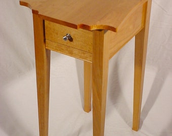Shaker Style End Table made of solid cherry with a Unique top