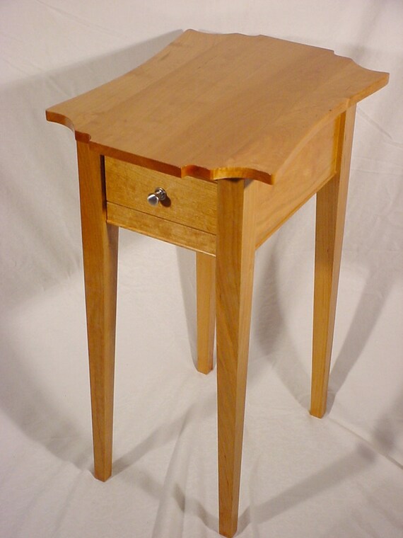 Shaker Style End Table Made of Solid Cherry With a Unique Top Etsy