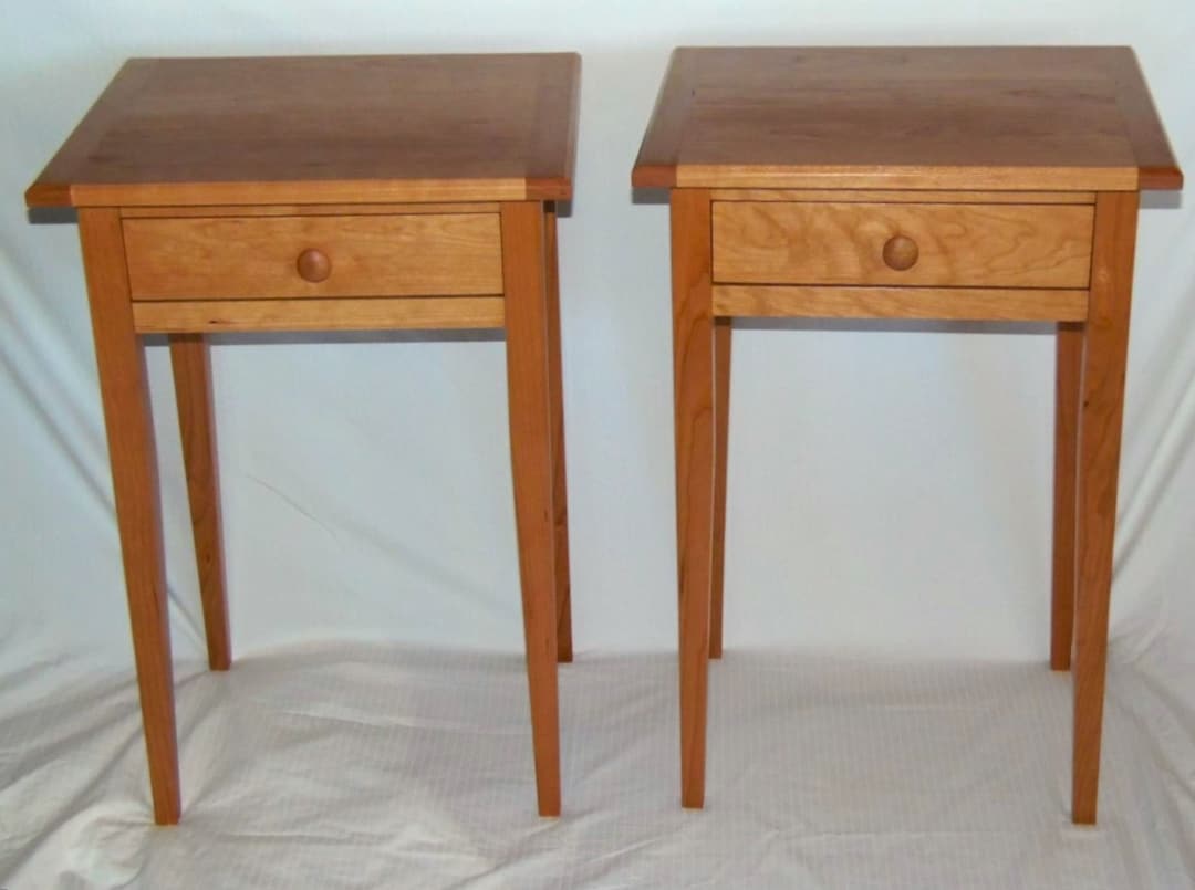 Two Shaker End Tables Made From Solid Cherry Etsy