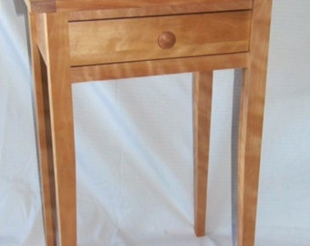 Shaker end table made from curly cherry