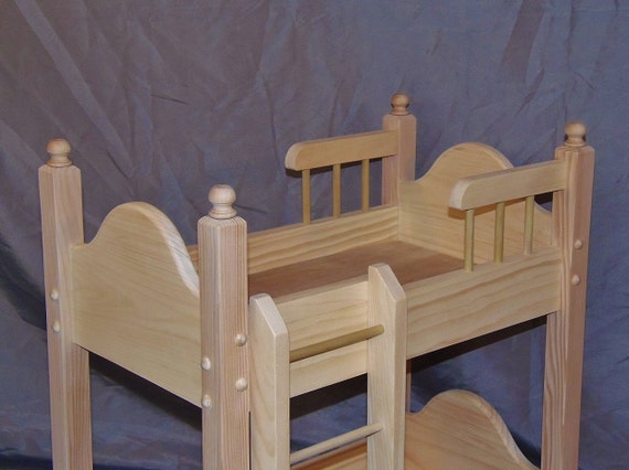 WOOD DOLL BED UNFINISHED PINE WOOD GOOD FOR 18/" DOLLS /& american girl doll