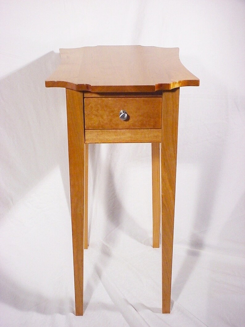Shaker Style End Table Made of Solid Cherry With a Unique Top Etsy