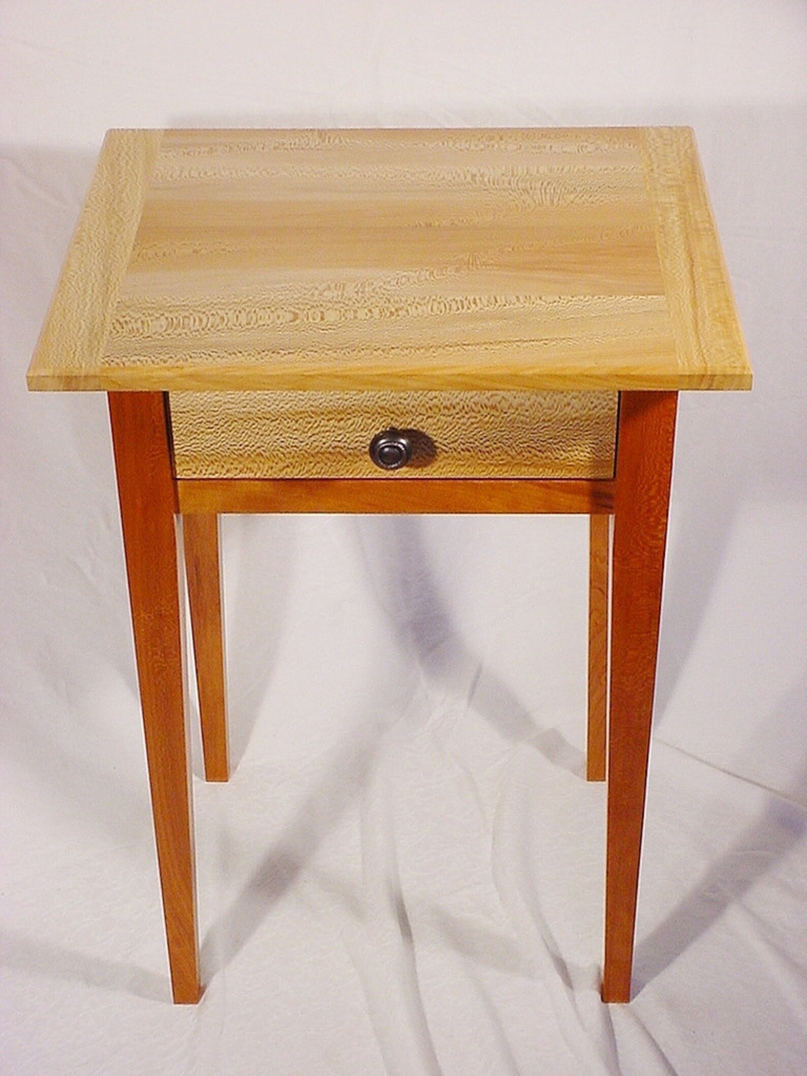 Shaker End Table With Quarter Sawn Sycamore Top and Drawer Front Etsy