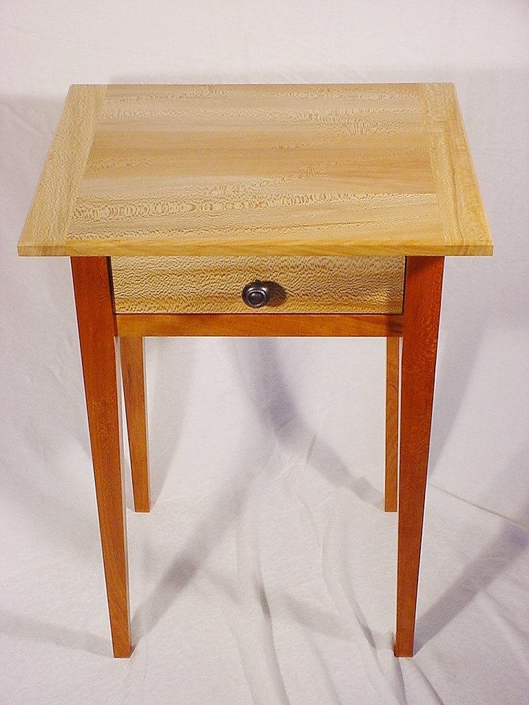 Shaker End Table With Quarter Sawn Sycamore Top and Drawer Front - Etsy